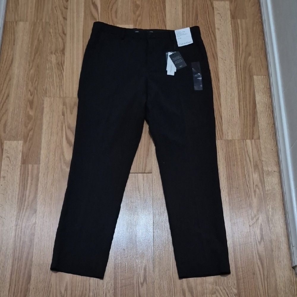 Calvin Klein Mens 33×30 Black Dress Business Pants